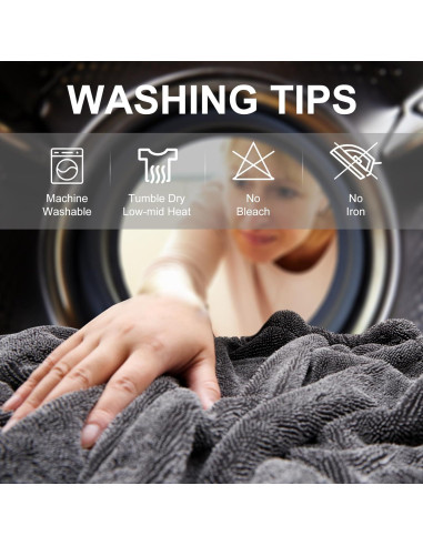 Paquete de 2 Toallas de Secado XL Singrune 1300GSM Microfibra