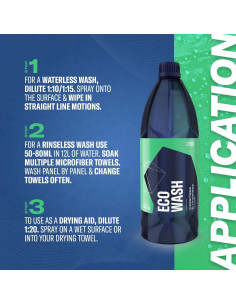 GYEON Eco Wash 1L - Limpiador Cerámico Sin Enjuague Ecológico 2