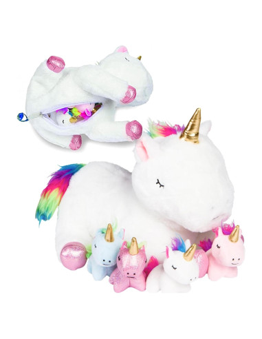 PixieCrush Set de 5 Juguetes de Peluche Unicornio Gigante