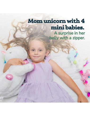 PixieCrush Set de 5 Juguetes de Peluche Unicornio Gigante