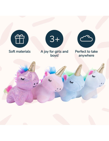 PixieCrush Set de 5 Juguetes de Peluche Unicornio Gigante