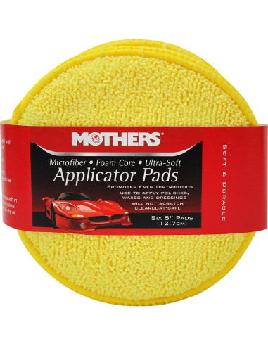 Almohadillas de Pulido de Microfibra Mothers, 6 Pzas, 12.7 cm