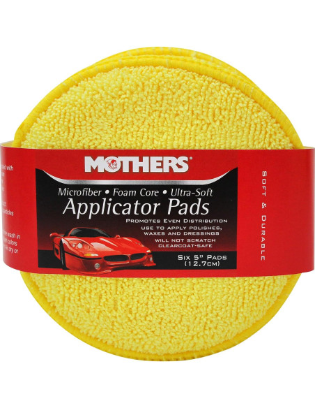 Almohadillas de Pulido de Microfibra Mothers, 6 Pzas, 12.7 cm