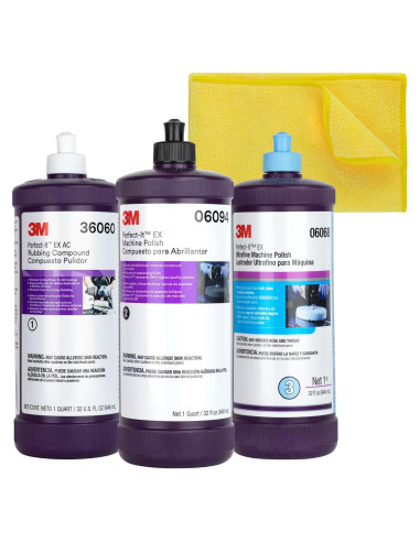 Kit de Pulido 3M Perfect-It EX con Paño Microfibra 1.19L