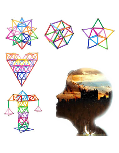 308 Piezas Juguetes de Construcción Magnéticos Veatree