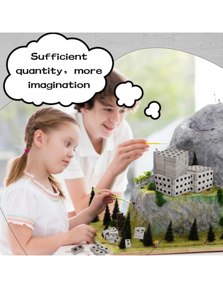 120 Mini Ladrillos de Arcilla Spaluck 1/12 para Modelos