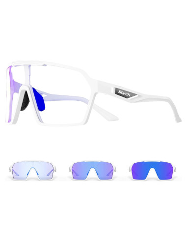 Gafas de Ciclismo Fotoquímicas SCVCN UV400 Unisex Azul