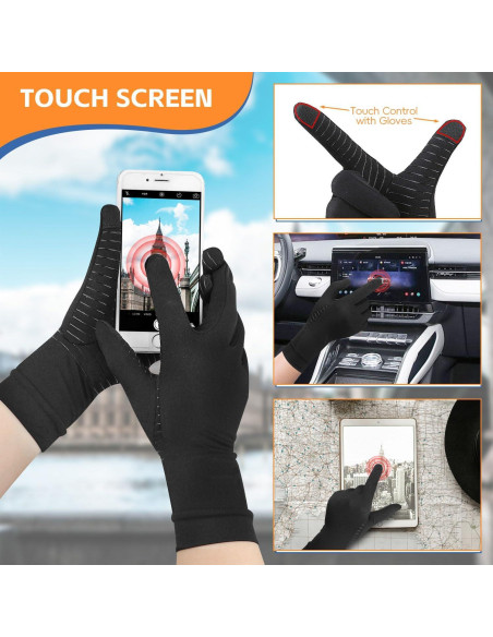 Guantes de Artritis Big Mango con Dedos Táctiles - Alivio Dolor