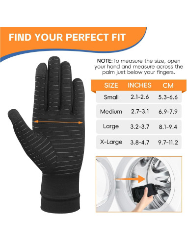 Guantes de Artritis Big Mango con Dedos Táctiles - Alivio Dolor
