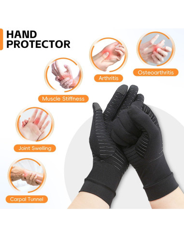 Guantes de Artritis Big Mango con Dedos Táctiles - Alivio Dolor