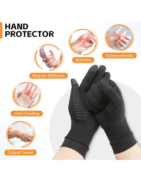 Guantes de Artritis Big Mango con Dedos Táctiles - Alivio Dolor