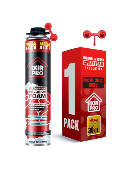 Espuma de Aislamiento en Spray ixirpro 850 g - Sellador Expandible