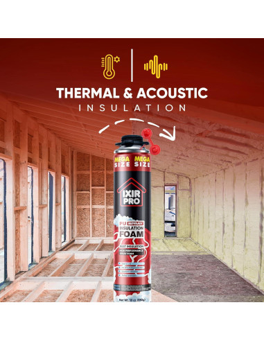 Espuma de Aislamiento en Spray ixirpro 850 g - Sellador Expandible