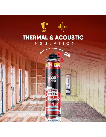 Espuma de Aislamiento en Spray ixirpro 850 g - Sellador Expandible