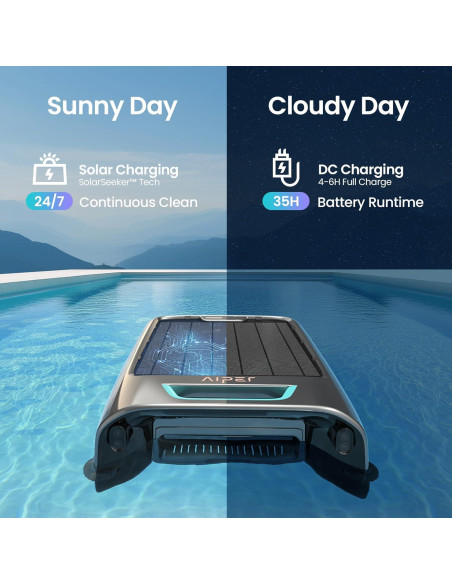 Robot Limpiador de Piscina Solar AIPER Surfer S2 24/7 APP