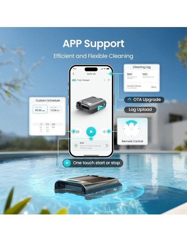 Robot Limpiador de Piscina Solar AIPER Surfer S2 24/7 APP