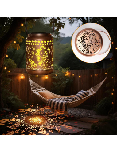 Linterna Solar Decorativa Buwheekoki Cardenal IP65 17cm