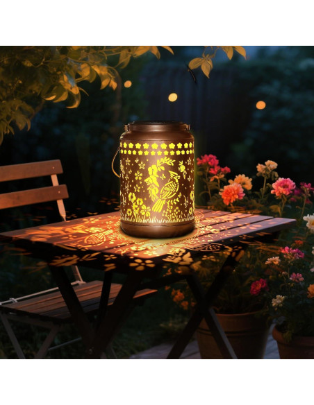 Linterna Solar Decorativa Buwheekoki Cardenal IP65 17cm