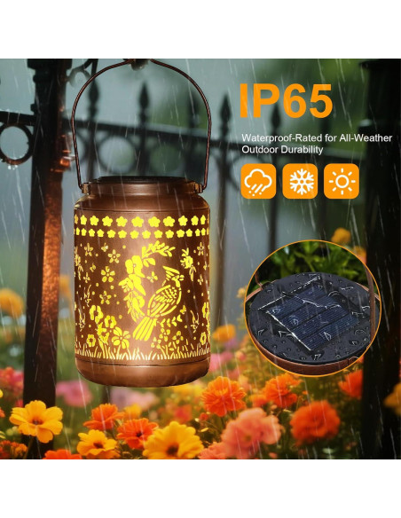 Linterna Solar Decorativa Buwheekoki Cardenal IP65 17cm