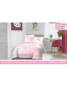 Juego de Edredón Twin Hello Kitty Jay Franco - 5 Piezas 2