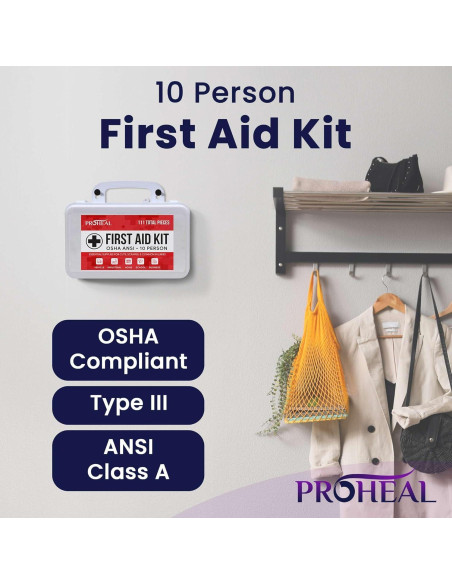 Kit de Primeros Auxilios ProHeal para 10 Personas - 111 Suministros