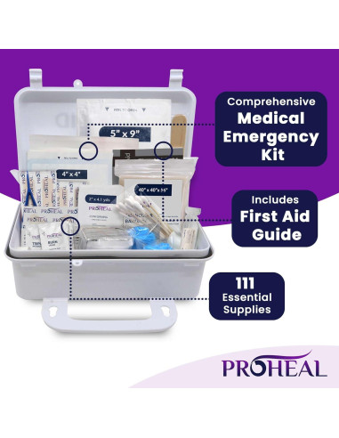 Kit de Primeros Auxilios ProHeal para 10 Personas - 111 Suministros