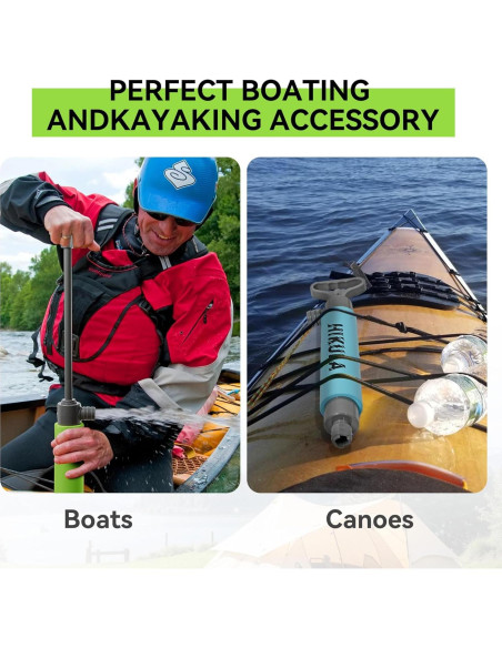 Bomba de Achique Manual HIKULA para Kayak 43 cm Verde
