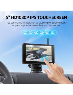 Cámara de Respaldo Inalámbrica Solar eRapta AWTCM501 5" HD1080P 2