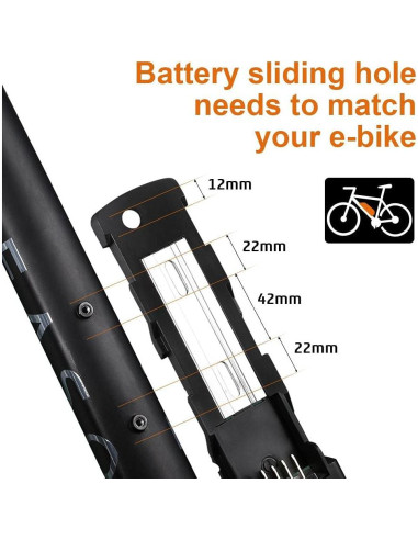 Batería de Ebike Yose Power 48V 13Ah para Motor 200-1000W