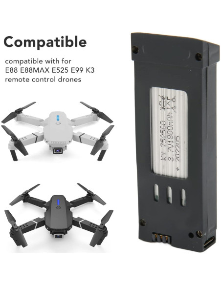 Batería de Litio 3.7V 1800mAh Acogedor para Drones RC