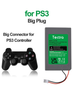 Batería Reemplazo Tectra LIP1359 para Controlador PS3 1800mAh 2