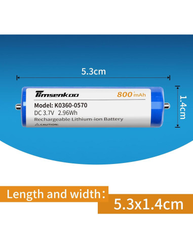 Batería de Reemplazo K0360-0570 800mAh para Afeitadora Panasonic