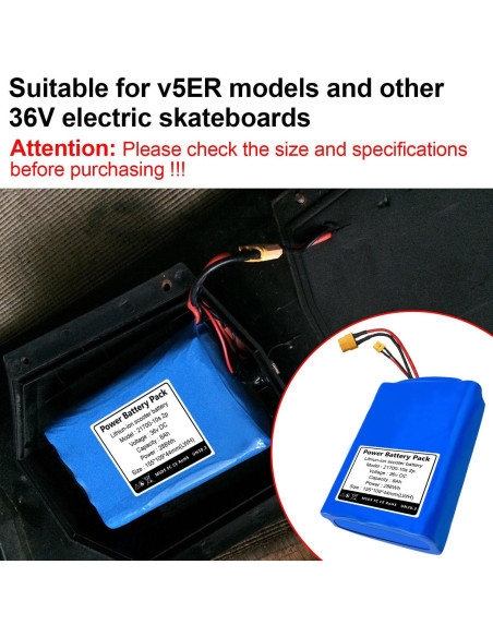 Batería de Skateboard Eléctrico 36V 8Ah Genérico Compatible