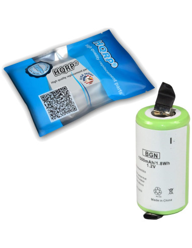 Batería de Reemplazo HQRP para Afeitadoras Wahl 1.2V 1500mAh