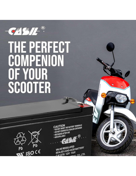 Batería AGM Casil 12V 7Ah para Alarma y Juguetes