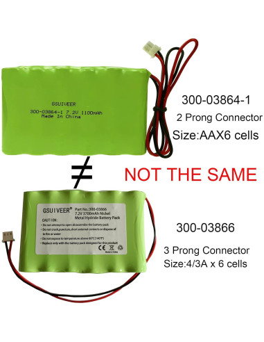 Batería Ni-MH 7.2V 1100mAh GSUIVEER para Alarma Honeywell