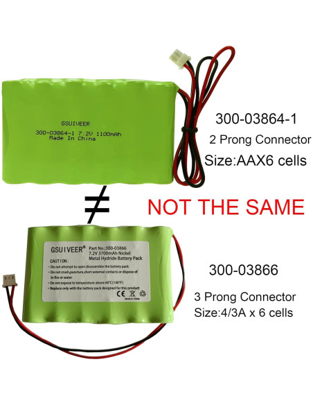 Batería Ni-MH 7.2V 1100mAh GSUIVEER para Alarma Honeywell