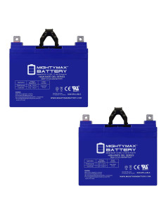 Batería Gel 12V 35AH Mighty Max - Paquete de 2 para Carrito de Golf