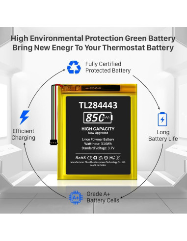 Batería TL284443 850mAh Litio para Termostato Nest 2 y 3 Gen
