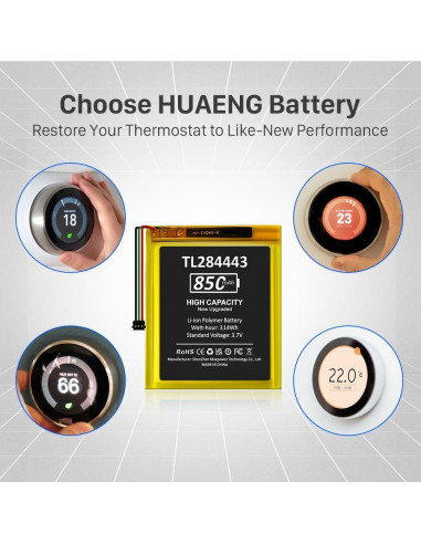 Batería TL284443 850mAh Litio para Termostato Nest 2 y 3 Gen