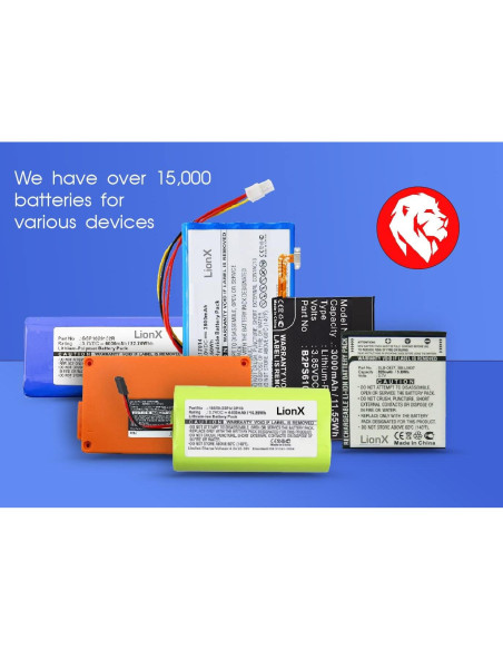 Batería recargable LIONX 18650 para modelos AA AAA