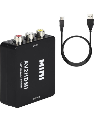 Convertidor RCA a HDMI Wonlyus 1080P para TV y PC