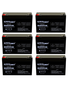 Batería de Plomo Sellada 6V 10AH ExpertPower con Terminal F1