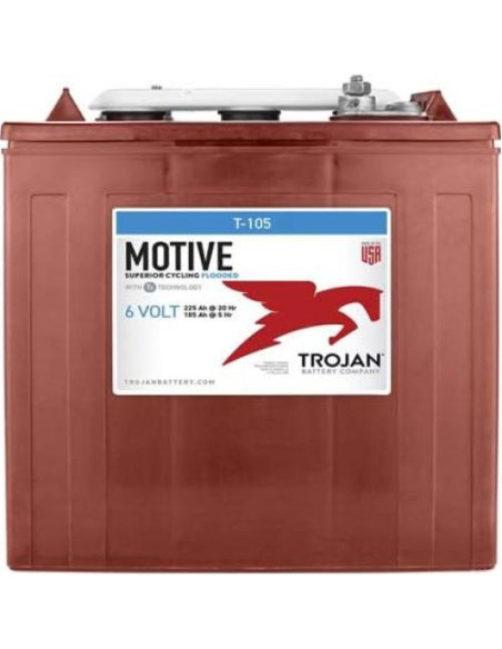 Batería de Plomo Ácido Inundada Trojan T-105 6V 225Ah