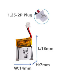 Baterías Li-Po 3.7V 100mAh Cecicebb para Drones RC - 2 Pack 2