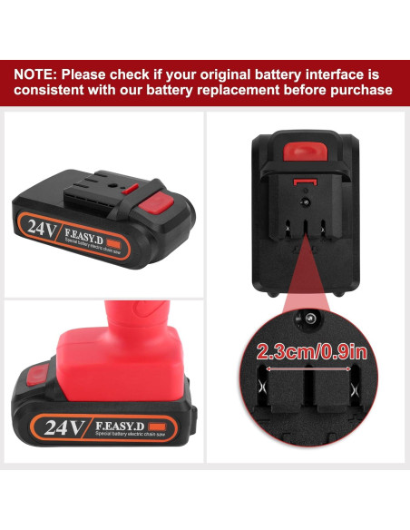 Batería Snowtaros 24V para Motosierra Eléctrica Mini 300g
