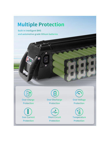 Batería de E-Bike Plegable 48V 20Ah Lithium Hellas con Cargador
