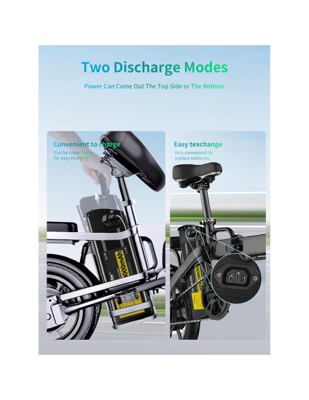 Batería de E-Bike Plegable 48V 20Ah Lithium Hellas con Cargador