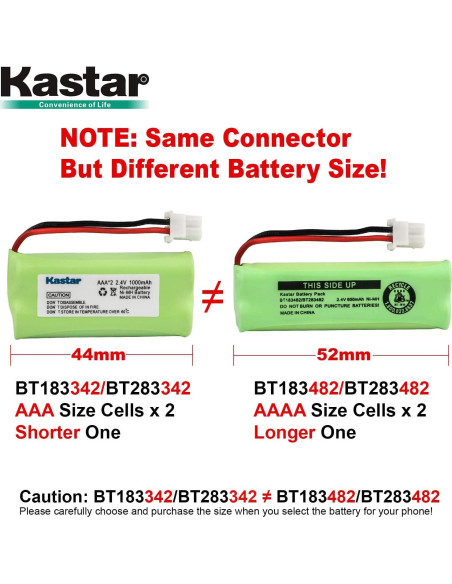 Batería Inalámbrica Kastar 6Pack Ni-MH 2.4V 600mAh para Vtech