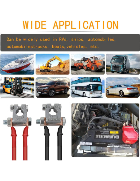 Conectores de Batería DLronwey 28 Piezas 2 Gauge 9.53 mm